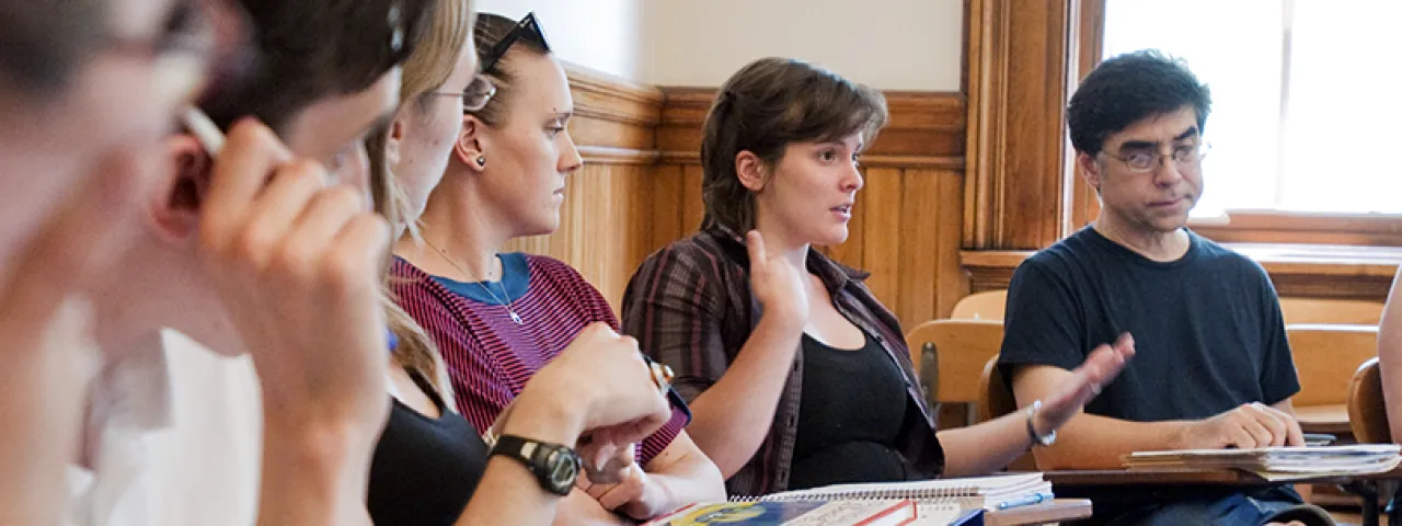 Students sitting in class