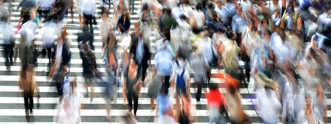 Pedestrians walking