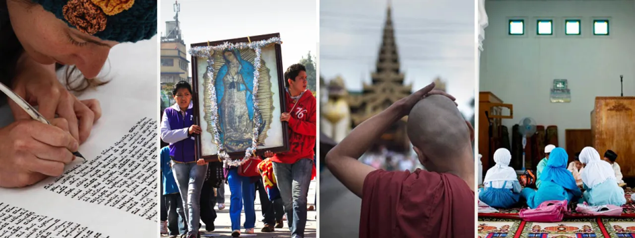 Collage of various religious images