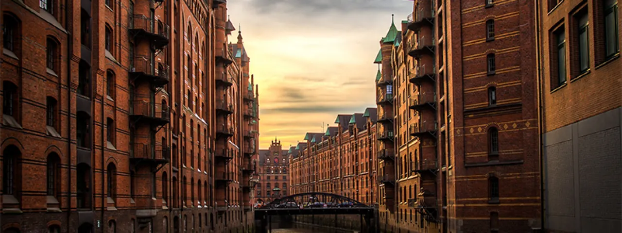 Photo of river and buildings in Hamburg, Germany