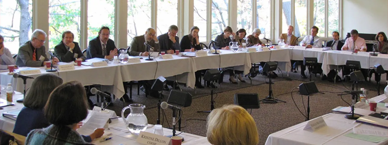 A large group meeting in the Conference Center