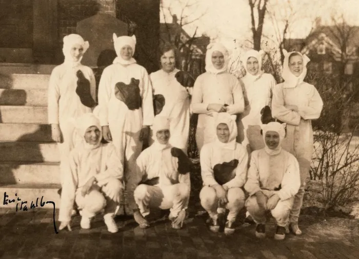 Students dressed up as guinea pigs.