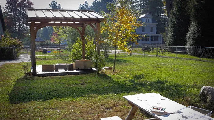 The gazebo in the playground at Fort Hill