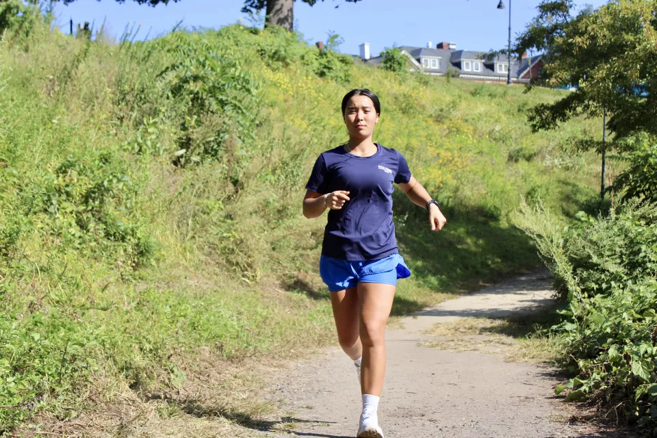 Nadira Talayee running by Brooke Chandler ‘25